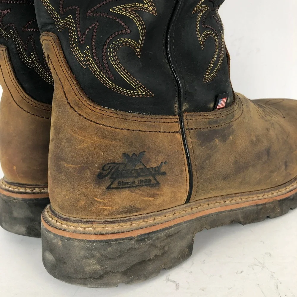 THOROGOOD Wellington Waterproof Work Boots Men's 10.5 EE Brown 814-4330  EH SR